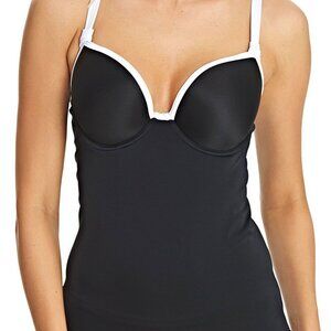 Freya Back to Black Tankini Top NWT 36J